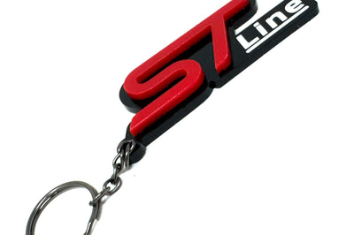 4D ST-Line Logo Keychain for Ford – Gloss Black with Custom Colour Options | CEUK