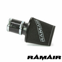 JS-105-BK-KIT - 70mm OD Neck - Black Large Aluminium Base Cone Filter With Silicone Coupler- Universal