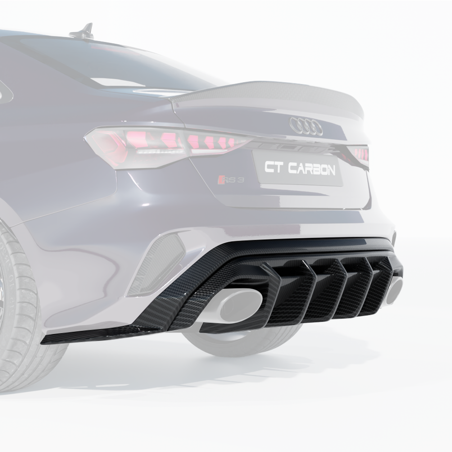 AUDI RS3 8Y 2025+ SALOON CARBON FIBRE DIFFUSER - V1 - CT DESIGN