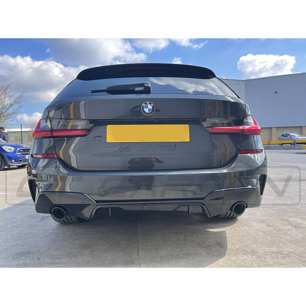 BMW G20/G21 3 SERIES 2019-2022 PRE LCI GLOSS BLACK ROUND EXHAUST DIFFUSER