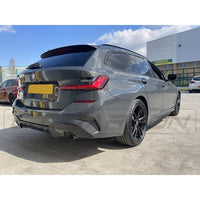 BMW G20/G21 3 SERIES 2019-2022 PRE LCI GLOSS BLACK ROUND EXHAUST DIFFUSER