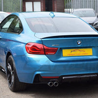 BMW 4 Series F32/F33/F36 GLOSS BLACK TWIN LEFT EXIT EXHAUST DIFFUSER - V2