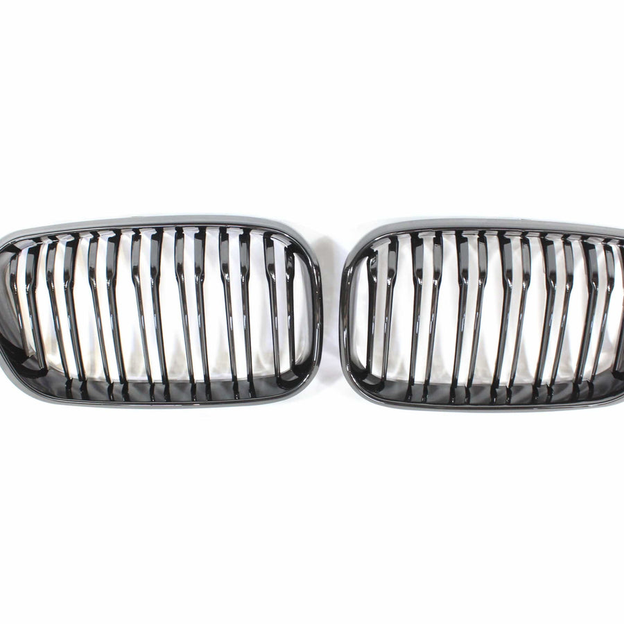 BMW F20 1 SERIES LCI DOUBLE SLAT GLOSS BLACK GRILLES