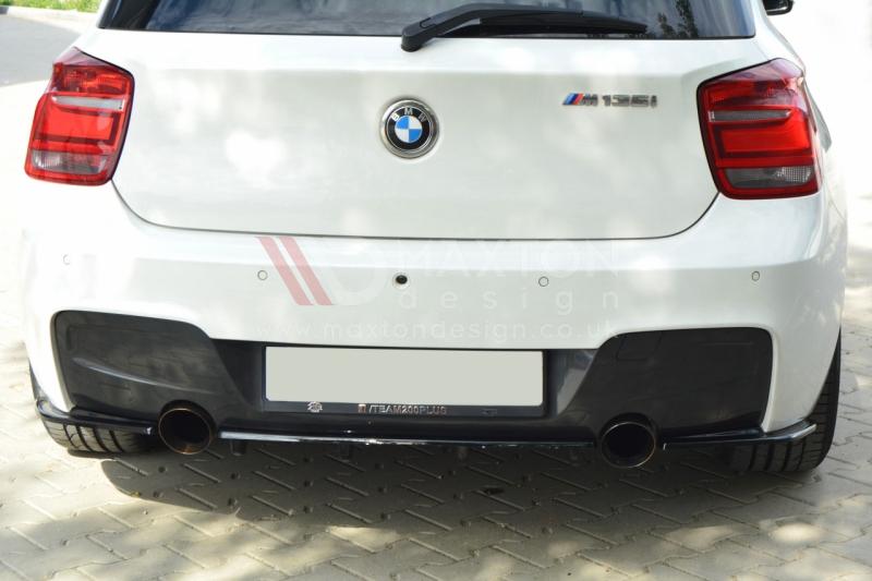 ** CLEARANCE ** Maxton Design - Central Rear Splitter (Vertical Bars) BMW 1 F20 / F21 (NO RETURN)