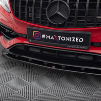 Maxton Design - FRONT SPLITTER V.1 MERCEDES A45 AERO W176 FACELIFT (2015-2018)