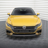 Maxton Design - Front Splitter V.1 Volkswagen Arteon R-Line Sedan / Shooting Brake Mk1