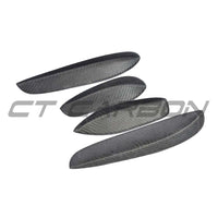 MERCEDES W205 C63 & C63S FRONT BUMPER CARBON FIBRE CANARDS / FINS