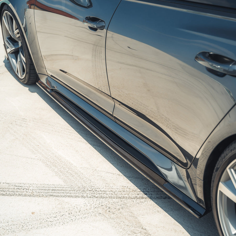 AUDI RS6/RS7 C8 AVANT 2019+ CARBON FIBRE SIDE SKIRTS - V1 - CT DESIGN