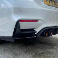 BMW M3 & M4 (F80/F82/F83) 2014-2020 CARBON FIBRE REAR BUMPER CANARDS