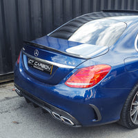 MERCEDES W205 C63 & C43 SALOON REAR BUMPER CARBON FIBRE CANARDS