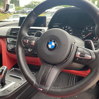 BMW M SPORT Fxx CARBON FIBRE STEERING WHEEL TRIM (2012-2019)