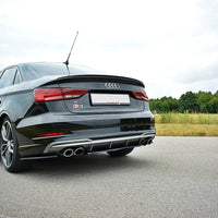 Maxton Design - CENTRAL REAR SPLITTER AUDI S3 8V FL SEDAN