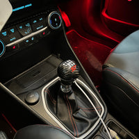Genuine Carbon Fibre Gear Knob with Red ST Logo – Fits Most Manual Ford Models