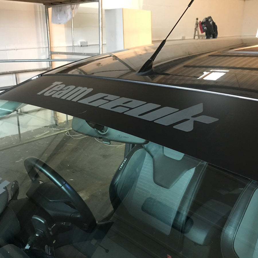 #TeamCEUK Custom Sun Strip – Two-Piece Windscreen Banner Decal