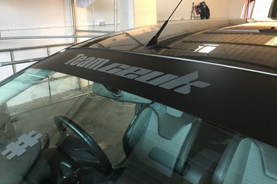 #TeamCEUK Custom Sun Strip – Two-Piece Windscreen Banner Decal