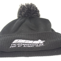 Official CEUK Winter Bobble Hat – Black Wool with Embroidered Logo | Optional Air Freshener