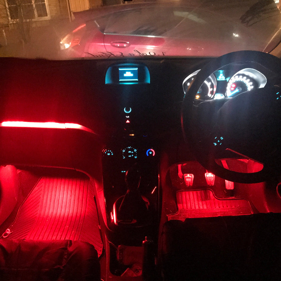CEUK Enhanced Edition RGB Glove Box & Footwell LED Kit – Bluetooth Controlled (Plug & Play)