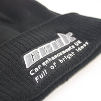 Official CEUK Winter Bobble Hat – Black Wool with Embroidered Logo | Optional Air Freshener