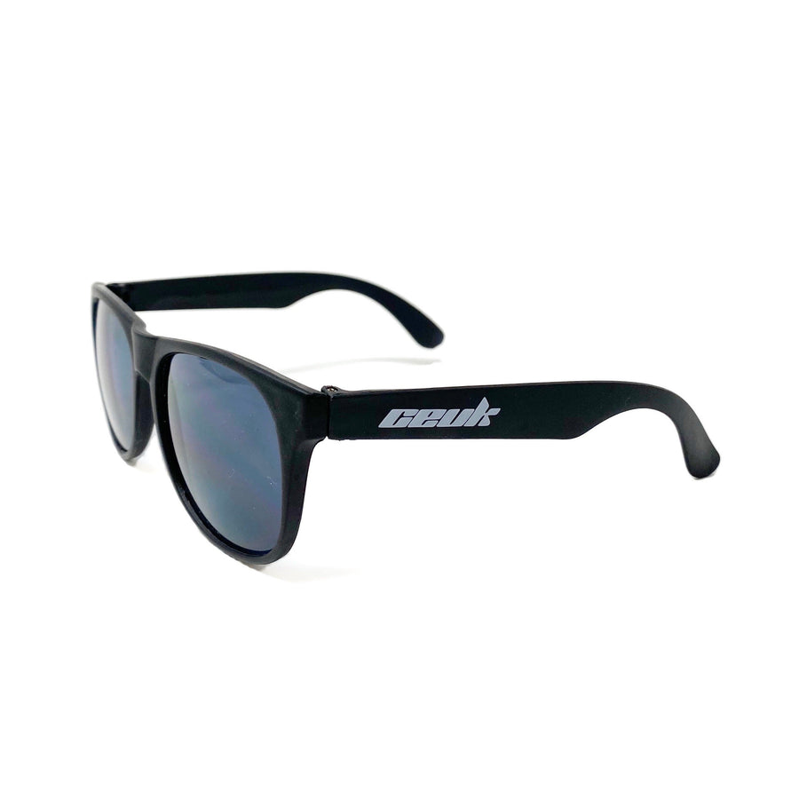 CEUK Branded Sunglasses – Black Frame with White Logo