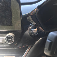 MK8 Fiesta Push Start Button Gel Overlay | CEUK Logo Chrome on Black