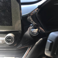 MK8 Fiesta Push Start Button Gel Overlay | CEUK Logo Chrome on Black