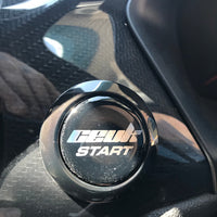 MK8 Fiesta Push Start Button Gel Overlay | CEUK Logo Chrome on Black