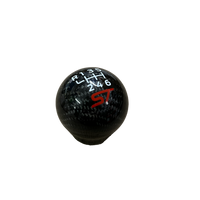 Genuine Carbon Fibre Gear Knob with Red ST Logo – Fits Most Manual Ford Models
