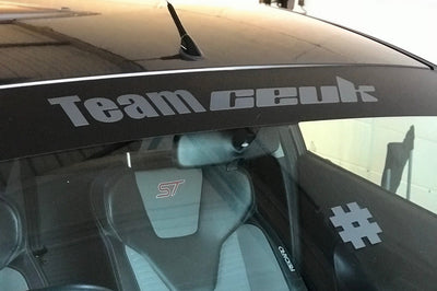 #TeamCEUK Custom Sun Strip – Two-Piece Windscreen Banner Decal