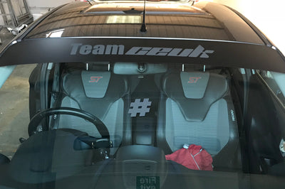 #TeamCEUK Custom Sun Strip – Two-Piece Windscreen Banner Decal