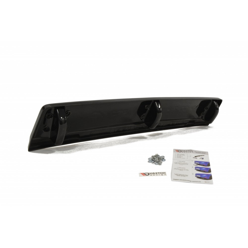 Maxton Design - VW Golf R MK7 WITH VERTICAL BARS (2013-2016) Central Rear Splitter