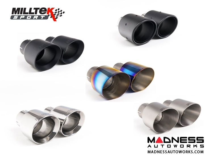 Milltek - Replacement 100mm Exhaust Tips for Milltek Exhaust System (Multiple Options)