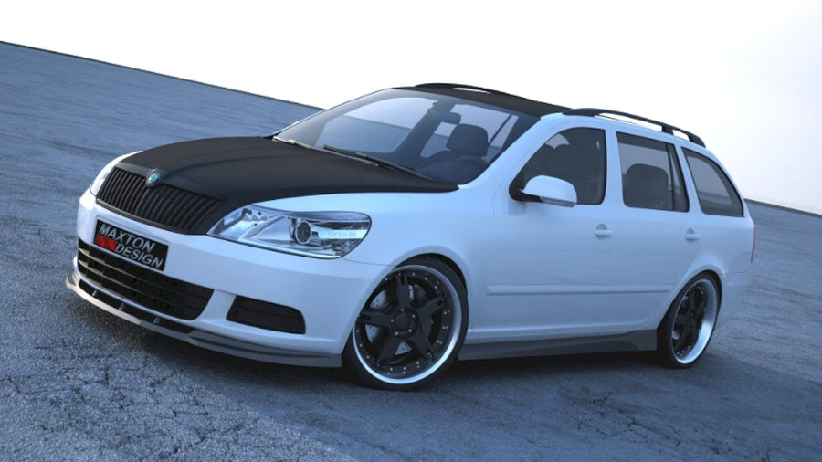 Maxton Design - FRONT SPLITTER OCTAVIA 2 FACELIFT MODEL, STANDARD BUMPER