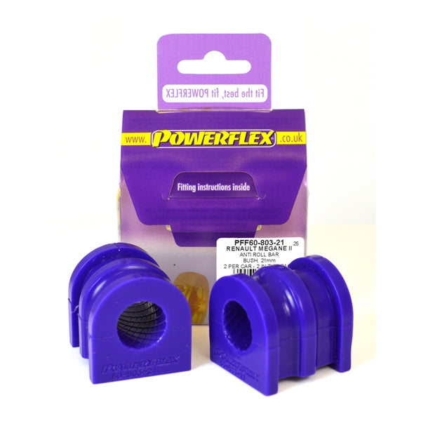 POWERFLEX - FRONT ANTI ROLL BAR BUSH 21MM - CLIO 3 / MEGANE 2