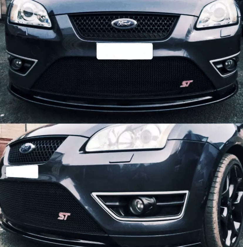 Ford Focus ST Face Lift Front Splitter Gloss Black ABS Plastic