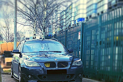 BMW E60/61 M Sport Low Splitter Kit Gloss Black ABS Plastic