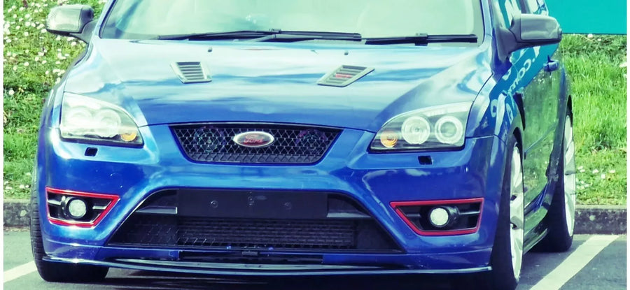 Ford Focus ST MK2 PRE FL Front Splitter Gloss Black ABS Plastic