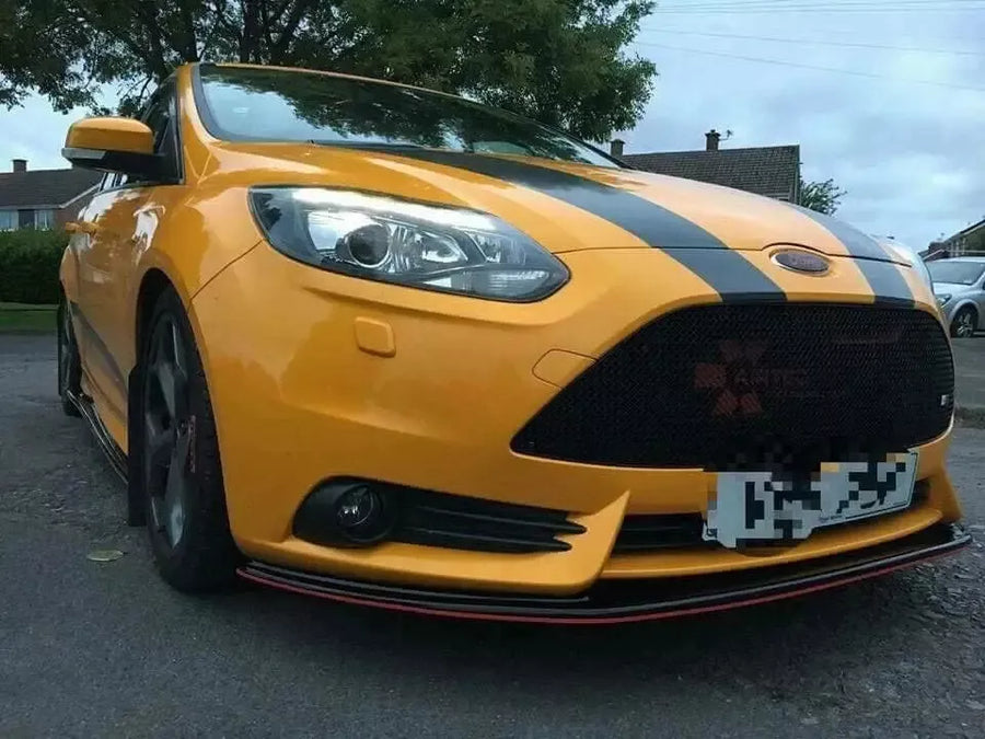 Ford Focus ST MK3 PRE FL Front Splitter Gloss Black ABS Plastic