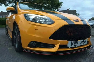 Ford Focus ST MK3 PRE FL Front Splitter Gloss Black ABS Plastic