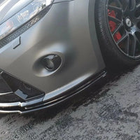 2008-2011 Ford Focus RS MK2 FL Front Splitter Gloss Black ABS Plastic