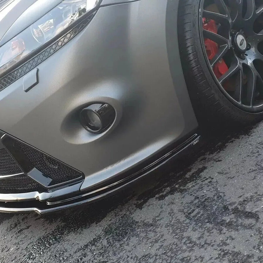 2008-2011 Ford Focus RS MK2 FL Front Splitter Gloss Black ABS Plastic