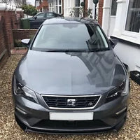 2012-2016 Seat Leon MK3 Cupra FR Front Splitter ABS Plastic Gloss Black