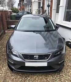 2012-2016 Seat Leon MK3 Cupra FR Front Splitter ABS Plastic Gloss Black