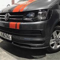 VW T6 Transporter Front Splitter ABS Plastic Gloss Black