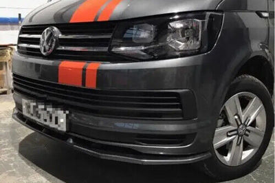 VW T6 Transporter Front Splitter ABS Plastic Gloss Black