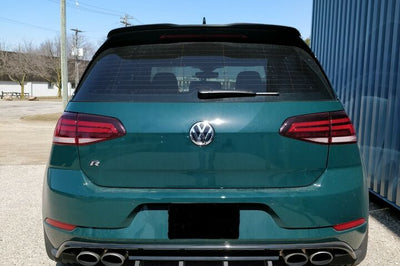 VW GOLF MK 7.5 R Rear Diffuser Fins ABS Plastic Gloss Black