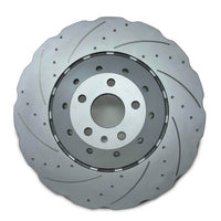 2013-2018 Audi RS7 Pair Of Rear Left & Right Side Grooved Brake Disc With Dimpled And Pads 356mm
