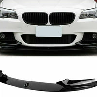 BMW 5 Series F10/11 M-Sport Front Splitter ABS Plastic Gloss Black