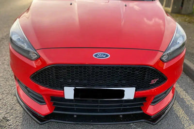Ford Focus ST MK3 Facelift Front Splitter Gloss Black ABS Plastic