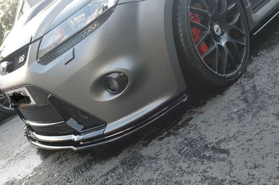 2008-2011 Ford Focus RS MK2 FL Splitter Kit Gloss Black ABS Plastic