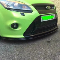 2008-2011 Ford Focus RS MK2 FL Front Splitter Gloss Black ABS Plastic